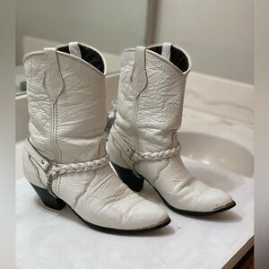 White Heeled Cowboy Boots